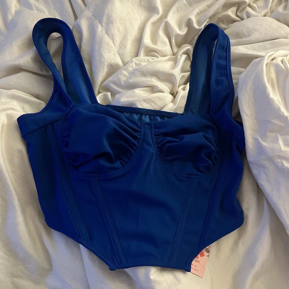 Corset top in Dark Blue